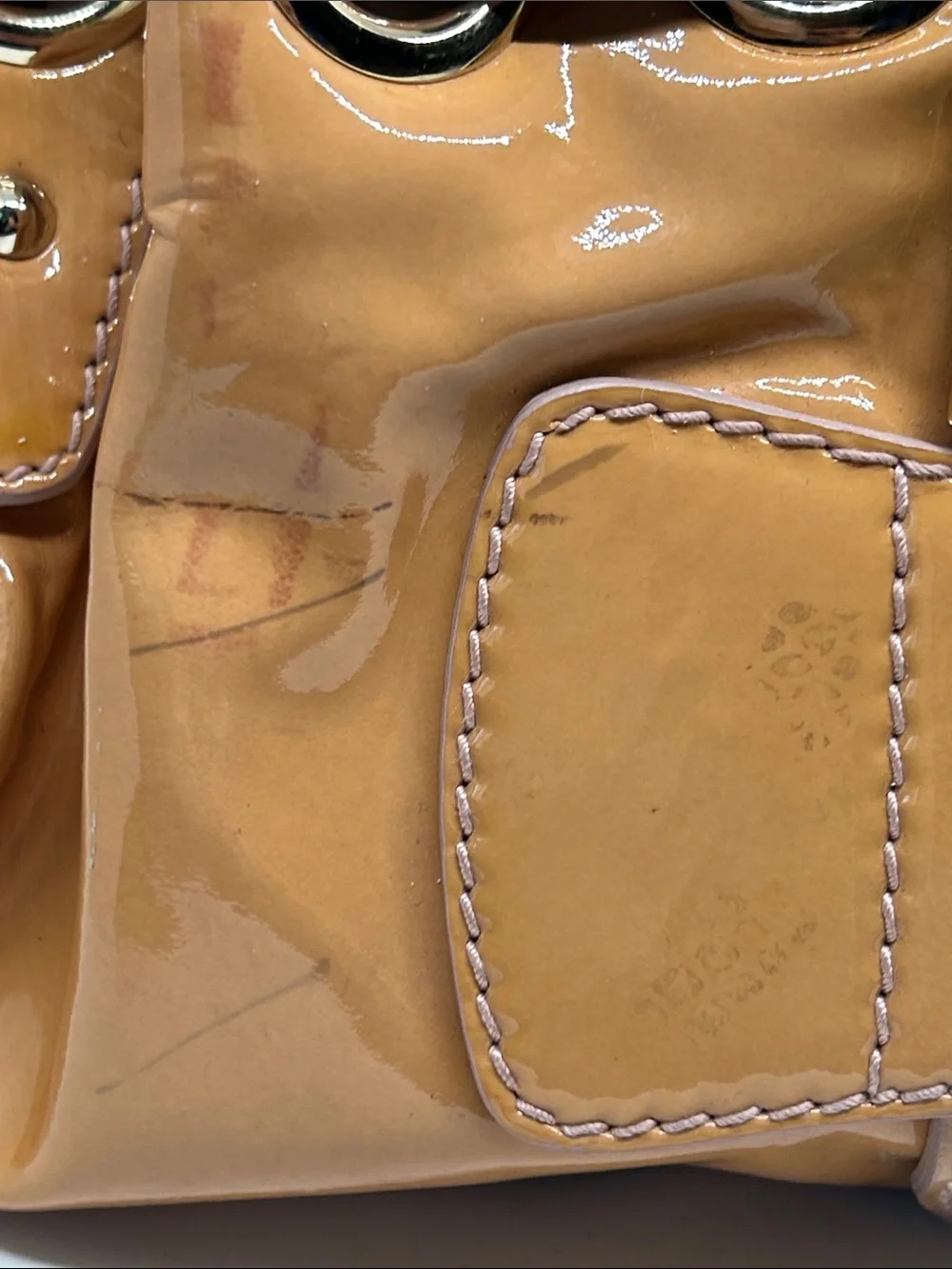 Jimmy Choo Ramona Tan Leather Metal Studded Hobo Shoulder Bag Purse 🔥🔥